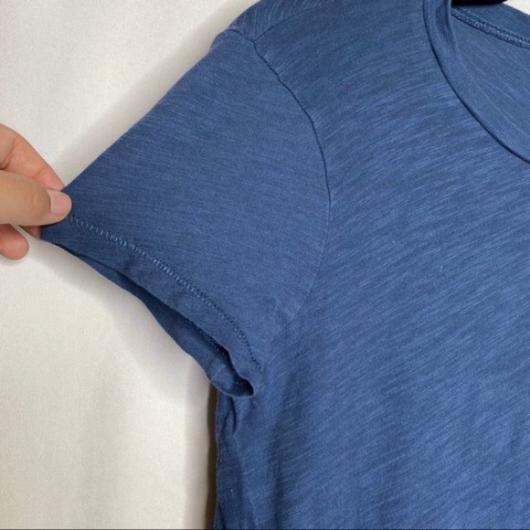 Madewell Blue Crew Neck Pocket T-Shirt XXS - Picture 3 of 8